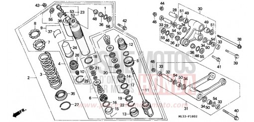 KISSEN, HINTEN (CR500RR) CR500RR de 1994
